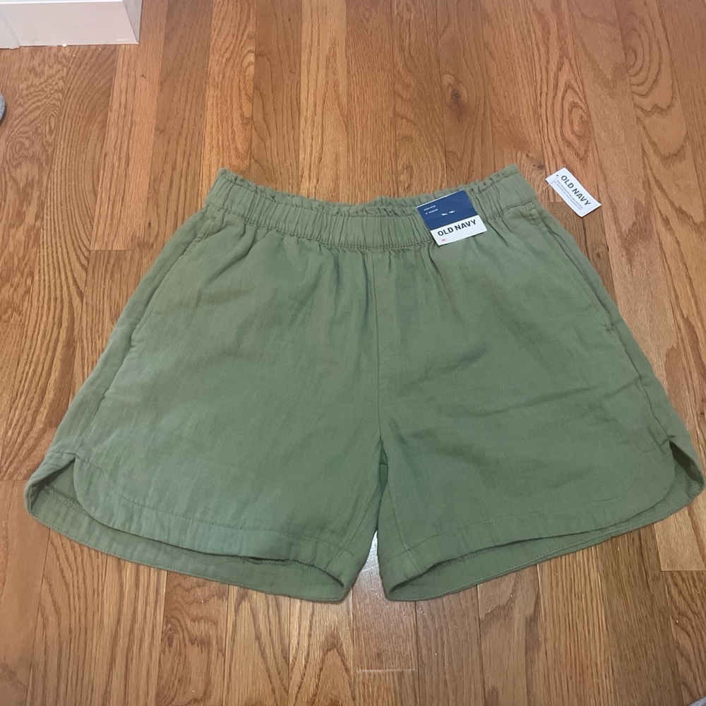 Old Navy Olive High-Rise Shorts